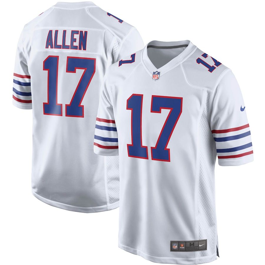 Men Buffalo Bills #17 Josh Allen Nike White Alternate Game Player NFL Jersey